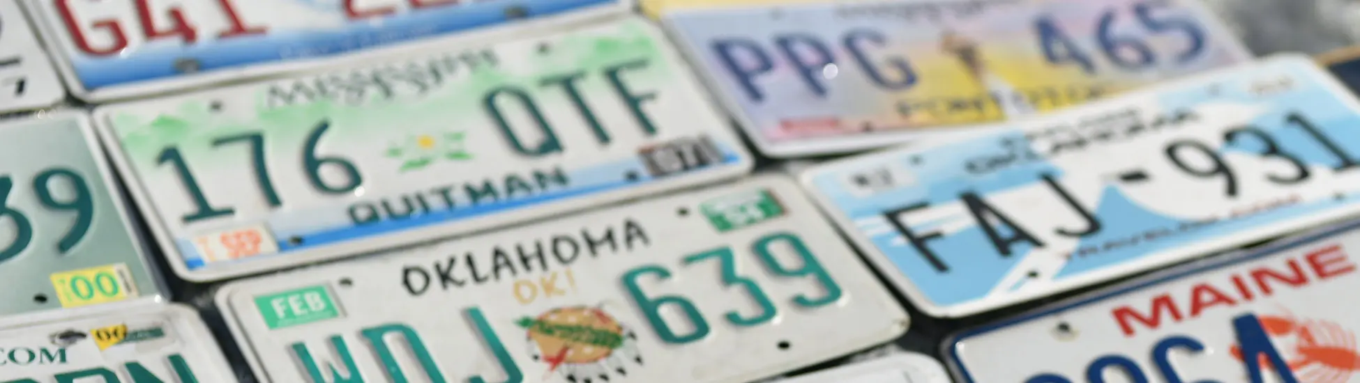 License Plates Background Image